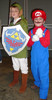 Mini Link from Zelda and Mini Mario from Mario Bros